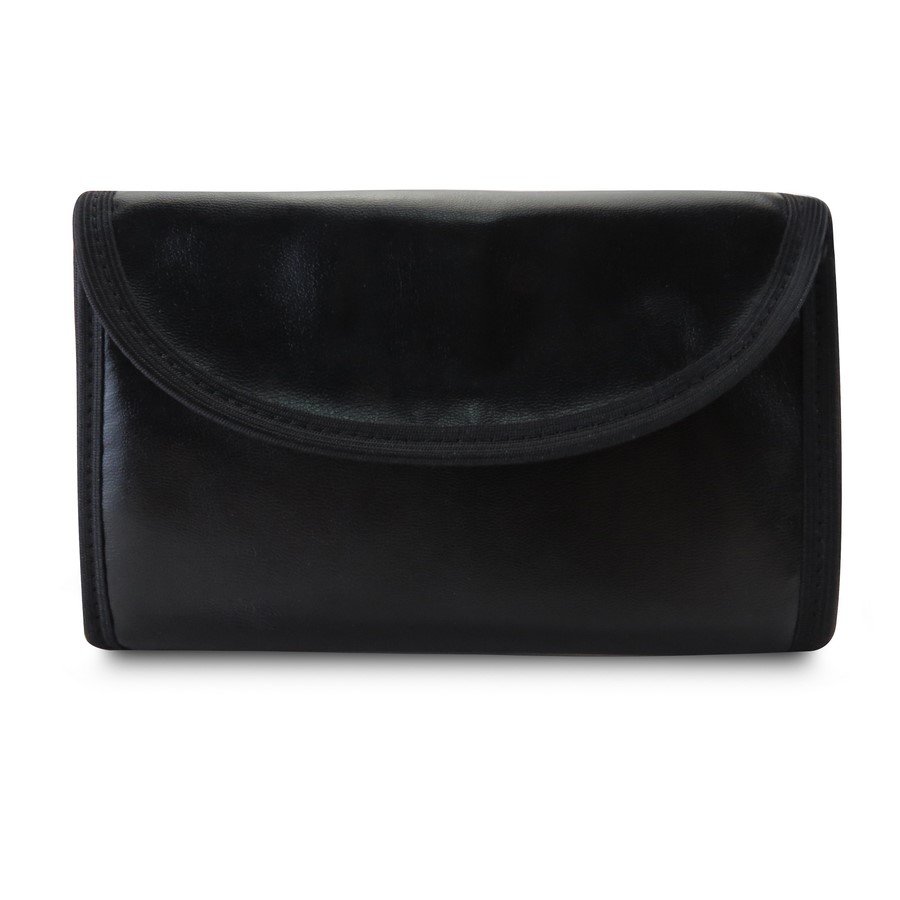 Pasta Mostruário Para Joias - Pequena - Tamanho 20x48cm Vinil Preto - Veludo Vermelho