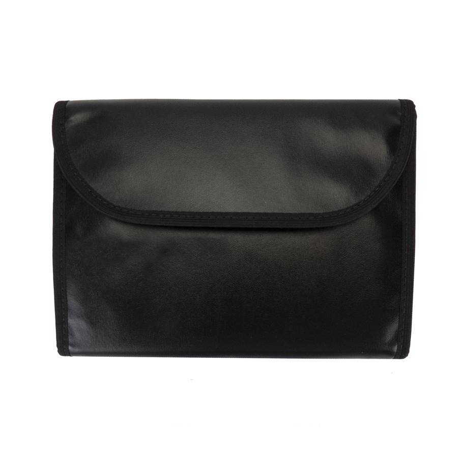 Pasta Mostruário Para Joias - Grande - Tamanho 25x79cm Vinil Preto - Veludo Vermelho