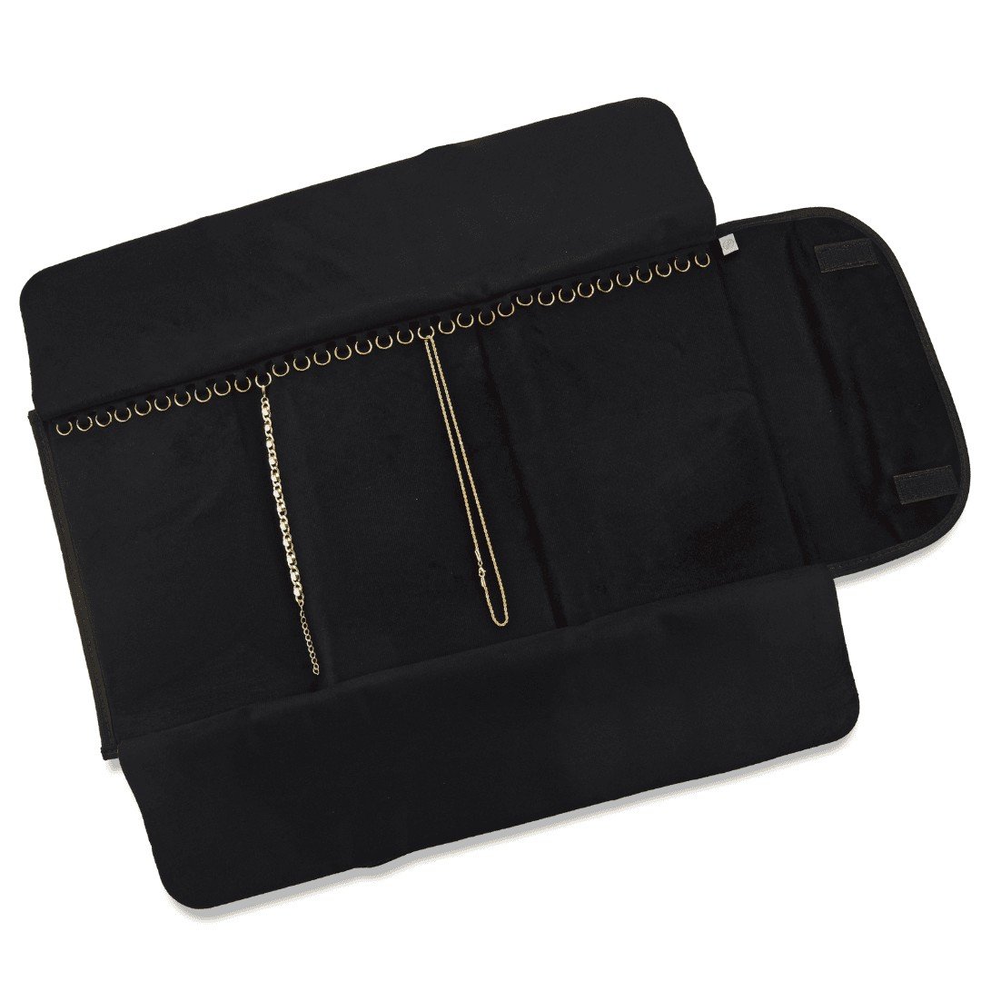Pasta Mostruário Para Pulseiras - Tamanho 24,5x60,5cm Vinil Preto - Veludo Preto