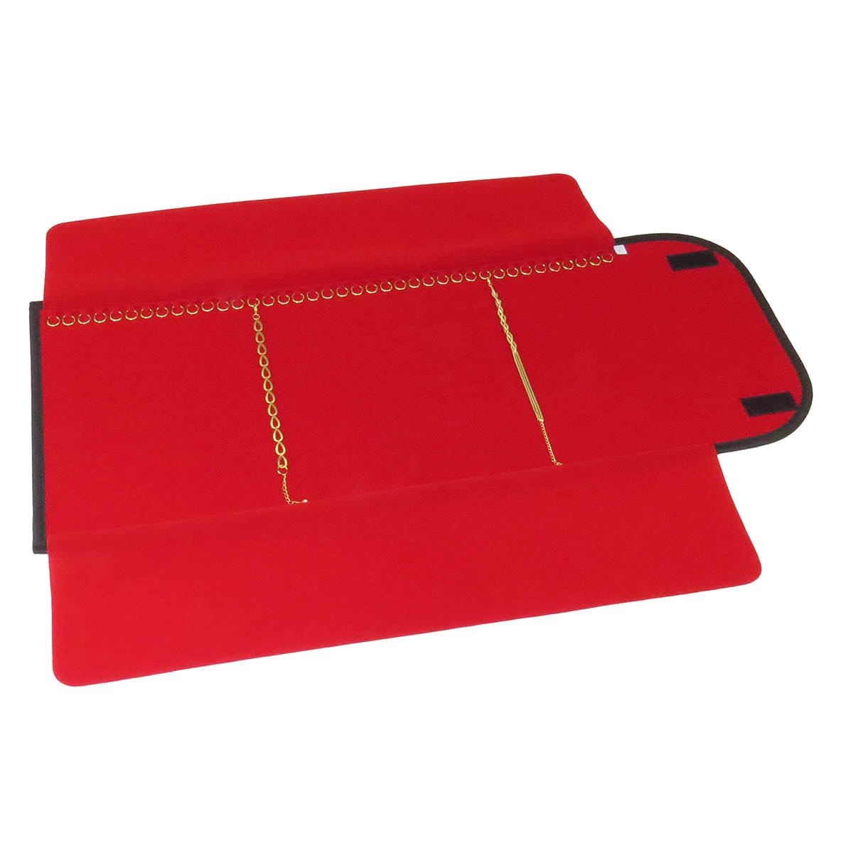 Pasta Mostruário Para Pulseiras - Tamanho 25x68cm Vinil Preto - Veludo Vermelho