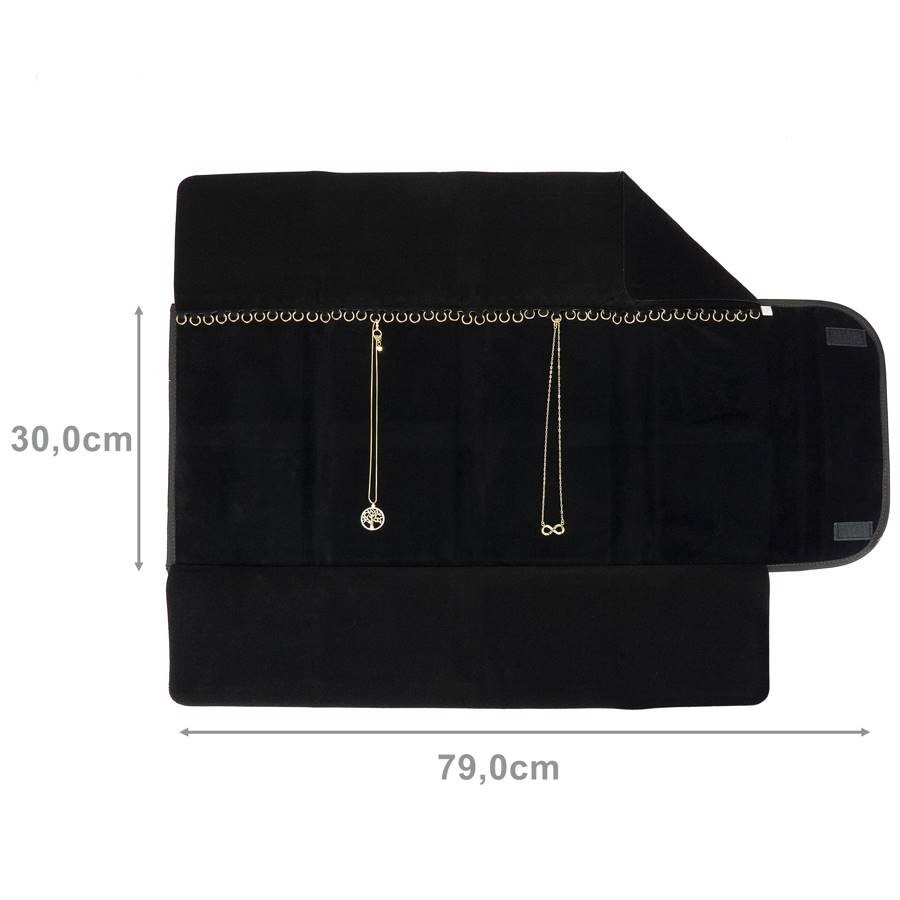 Pasta Mostruário Para Correntes-Extra Grande-Tamanho 30x79cm Vinil Preto - Veludo Preto