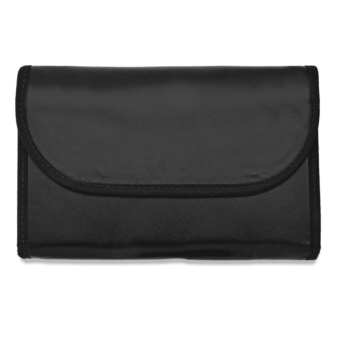 Pasta Mostruário Para Pingente- Média - Com 4 Espaços Vinil Preto - Veludo Vermelho