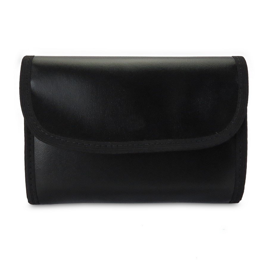 Pasta Mostruário para Anéis e Brincos - 25x62x2 cm. Vinil Preto - Veludo Preto