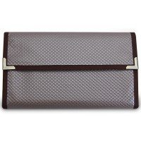 Pasta Grande Mostruário para Joias - 27x69 cm. Rodes Capuccino Metalizado - Suede Marrom