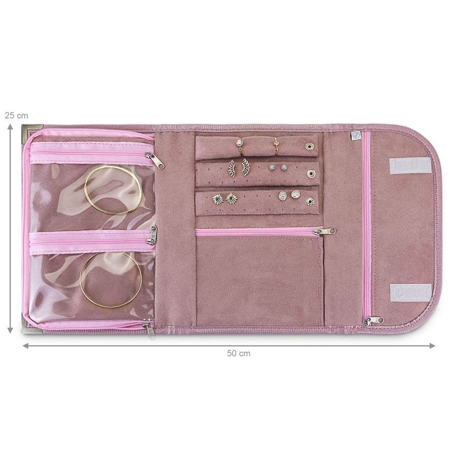 Pasta Média PRIME 1A2B 25x50 cm Reptil Rosê Metalizado - Suede Rosê