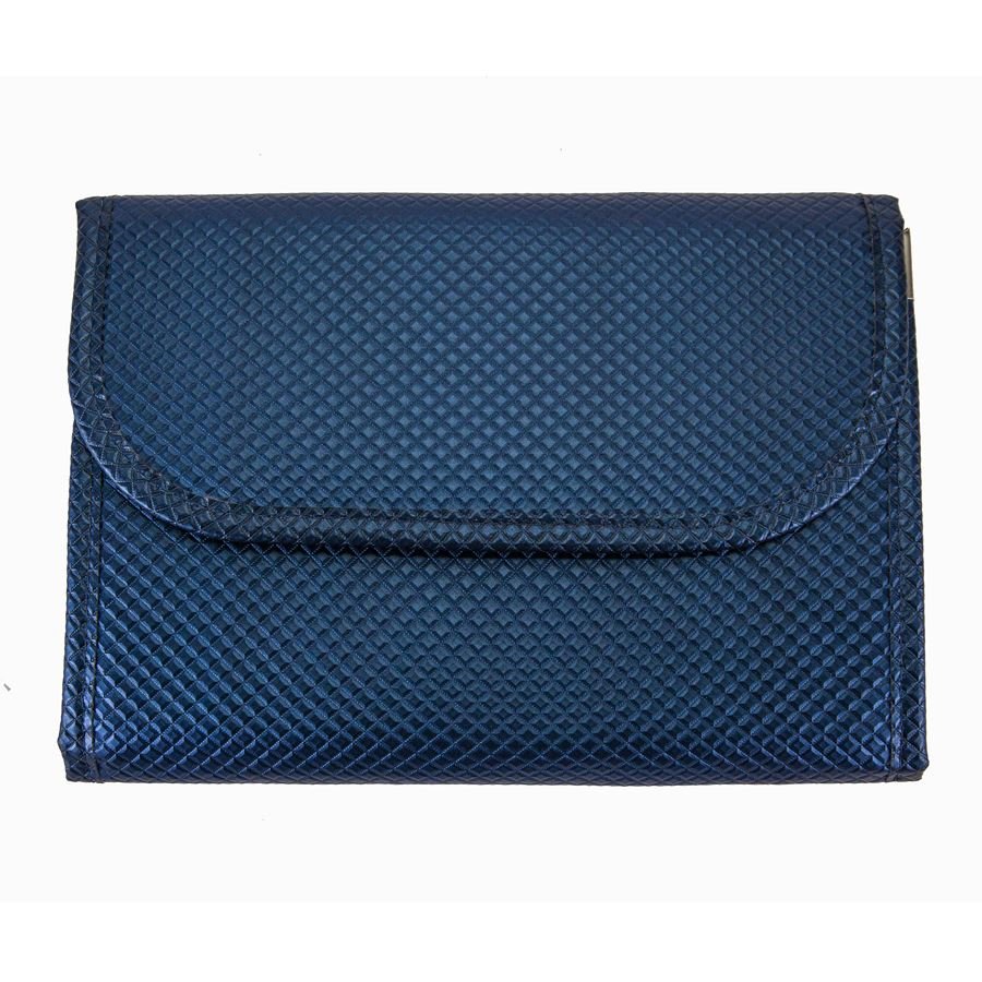 Pasta Média PRIME 1A2B 25x50 cm Rodes Azul Marinho Metalizado - Suede Bege