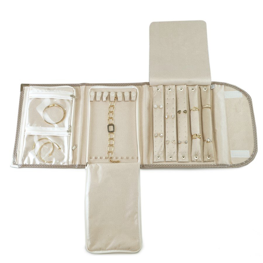 Pasta Grande PRIME 2A3B 25x68 cm Rodes Capuccino Metalizado - Suede Bege