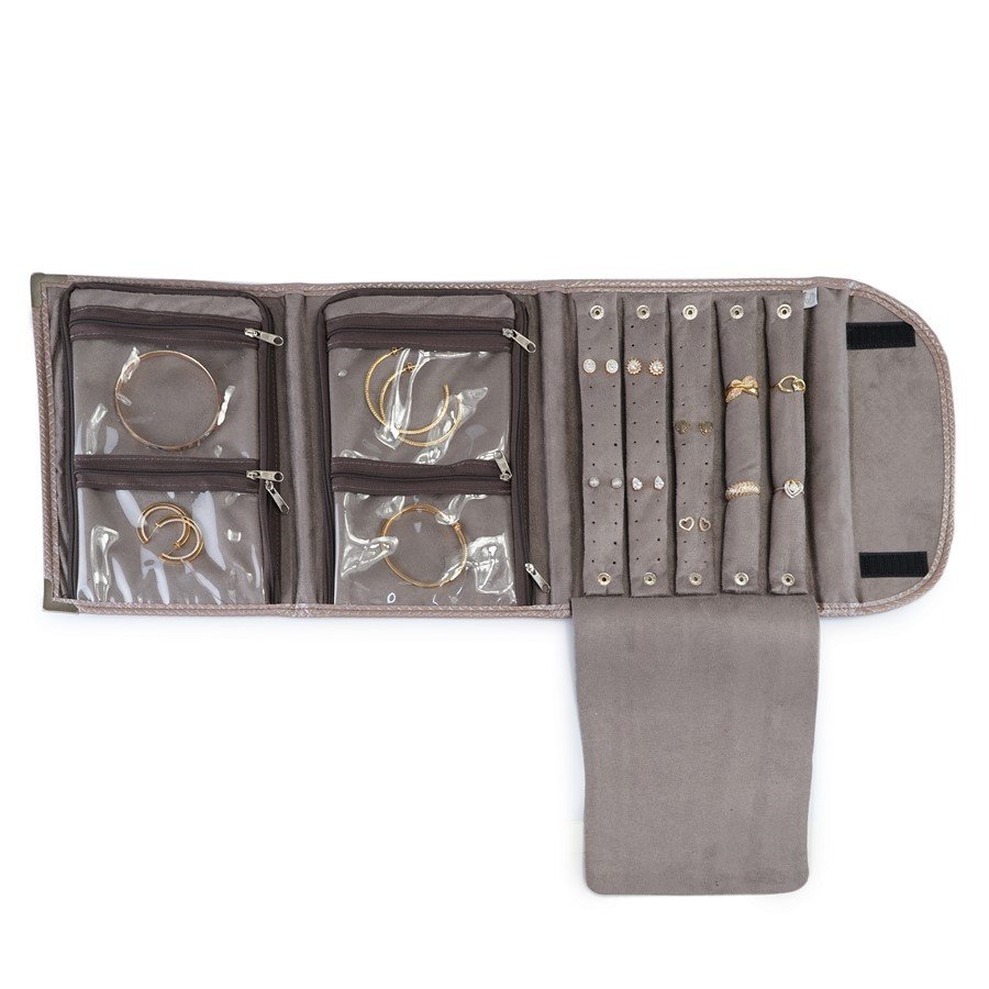 Pasta Grande PRIME 2A3B 25x68 cm Rodes Capuccino Metalizado - Suede Marrom