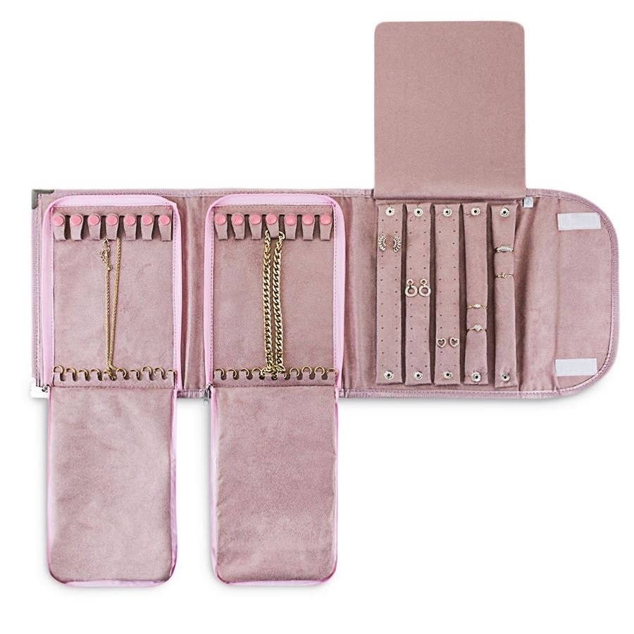 Pasta Grande PRIME 2A3B 25x68 cm Reptil Rosê Metalizado - Suede Rosê