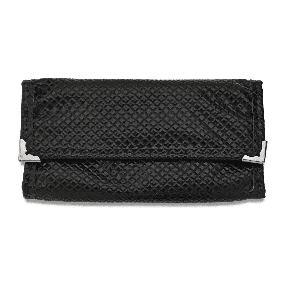 Pasta Mini Mostruário para Joias - 19x27 cm. Rodes Preto - Suede Bege