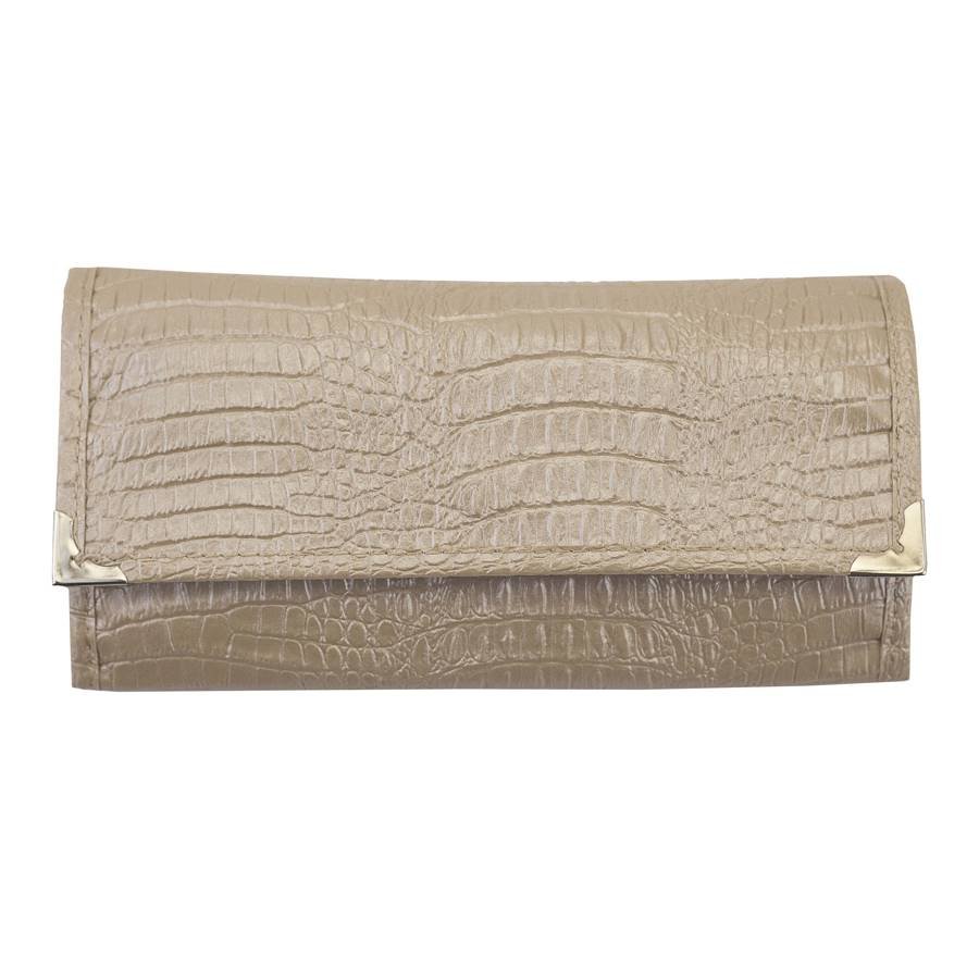 Pasta Mini Mostruário para Joias - 19x27 cm. Creta Champagne - Suede Bege