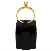Expositor Pequeno para Anel - 2,4x2,4x3,1 cm Preto