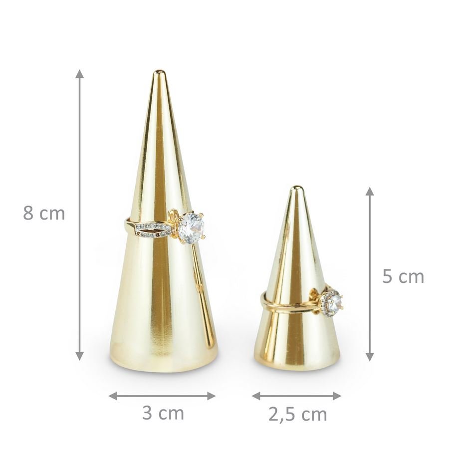 Expositor anel cone Dourado