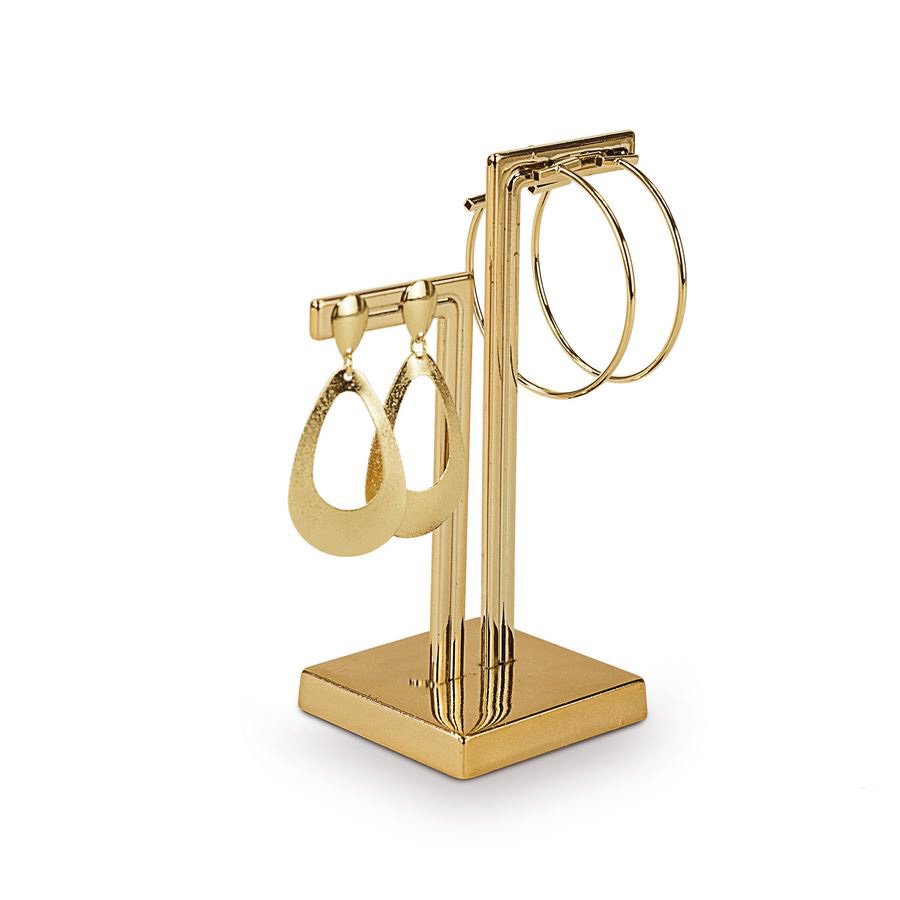 Expositor Brinco 10x7,5x4,5 cm Metal Dourado