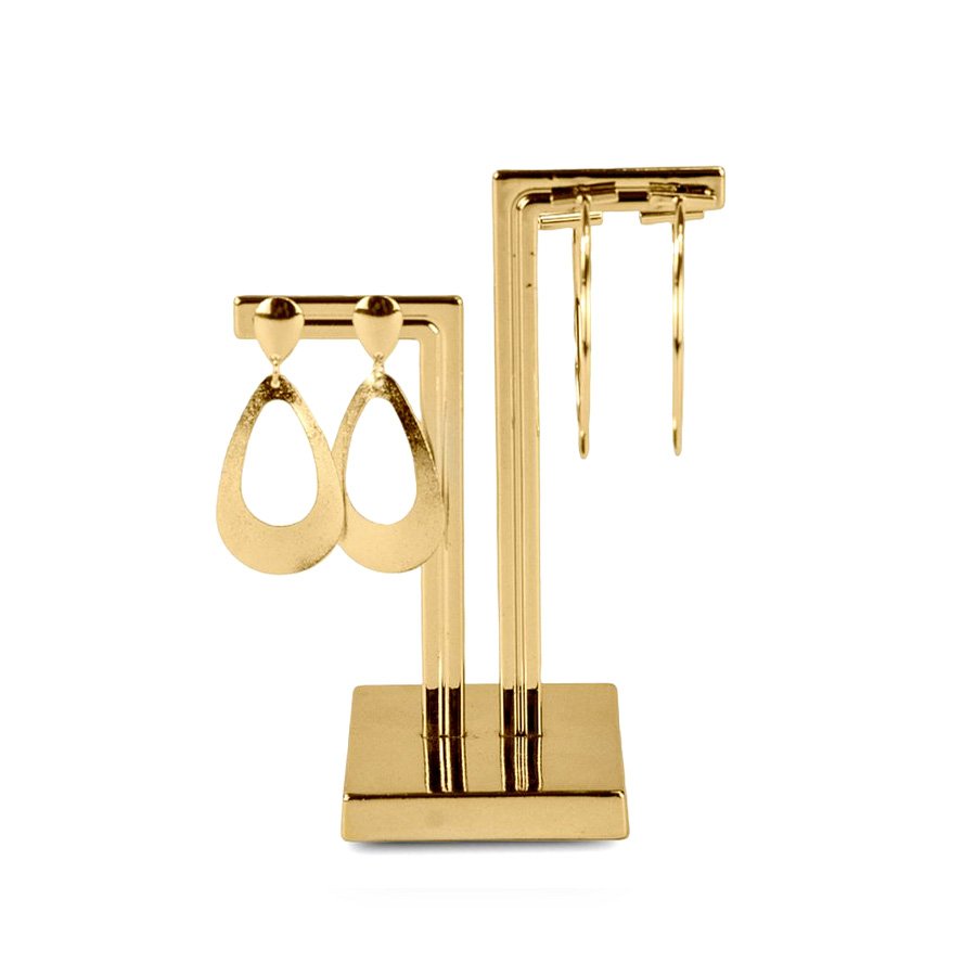Expositor Brinco 10x7,5x4,5 cm Metal Dourado