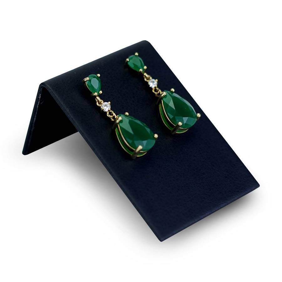 Expositor Pequeno Inclinado para Brinco - 4,5x6,5 cm. Vinil Vinil Preto 