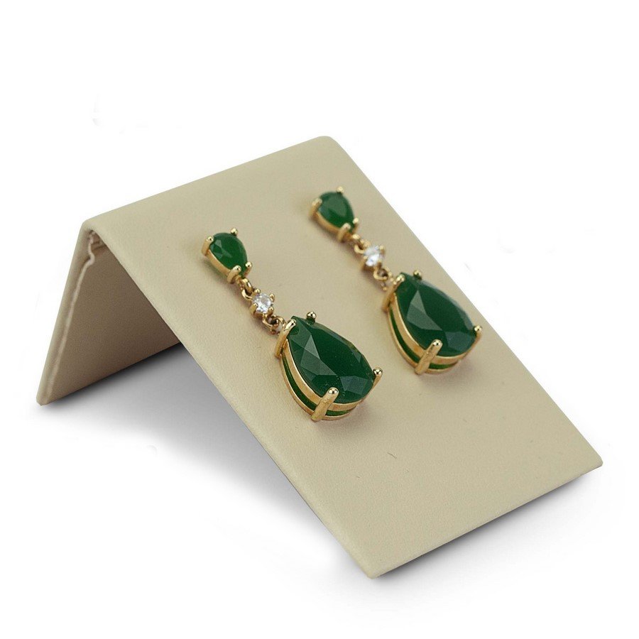 Expositor Pequeno Inclinado para Brinco - 4,5x6,5 cm. Vinil Vinil Marfim