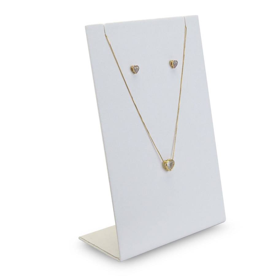 Expositor para Brincos e Gargantilhas - 14,5x22,0 cm. Vinil Vinil Branco