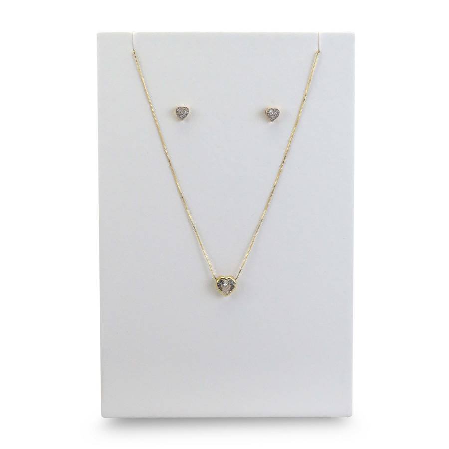 Expositor para Brincos e Gargantilhas - 14,5x22,0 cm. Vinil Vinil Branco