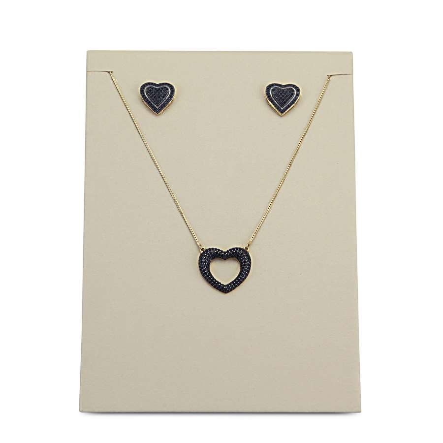 Expositor Inclinado para Brincos e Gargantilhas - 12,0x17,0. Vinil Vinil Marfim