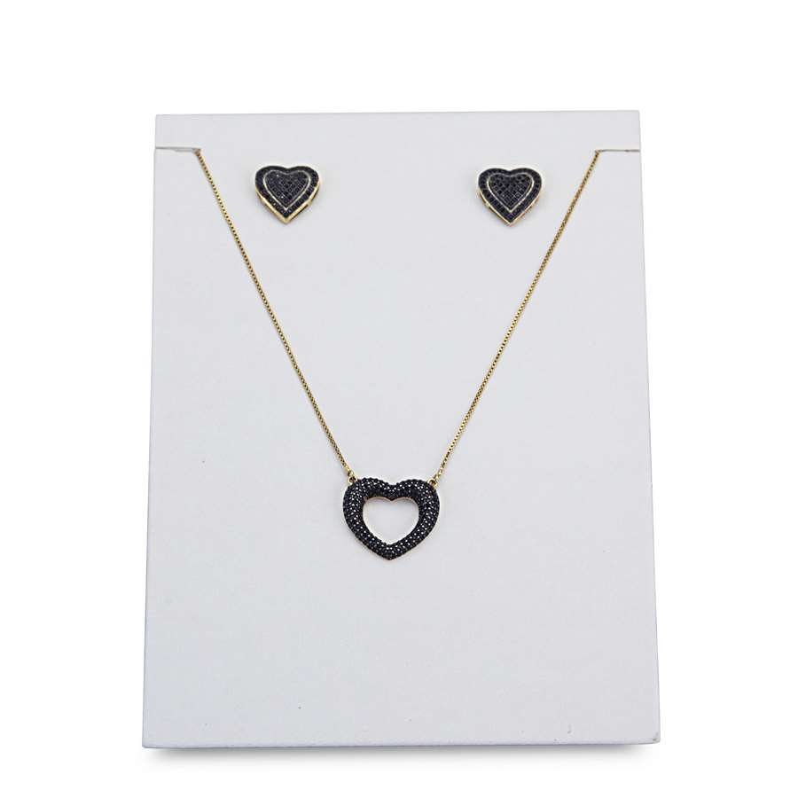 Expositor Inclinado para Brincos e Gargantilhas - 12,0x17,0. Vinil Vinil Branco