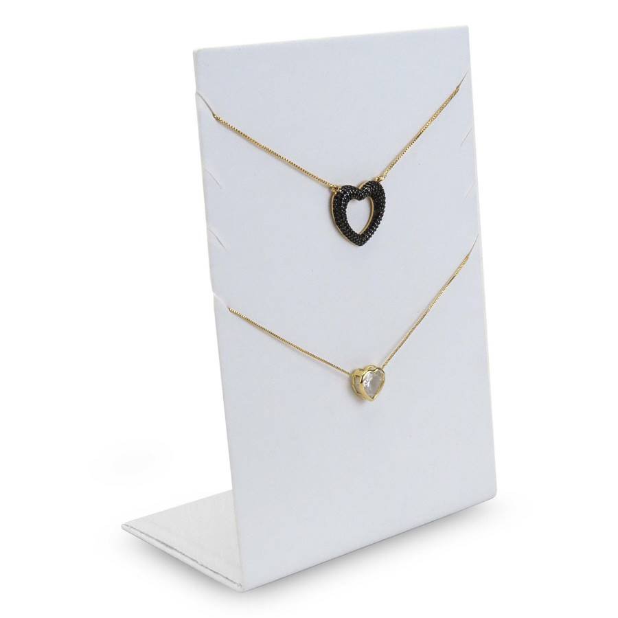 Expositor para Gargantilhas - 12,0x17,0 cm. Vinil Vinil Branco