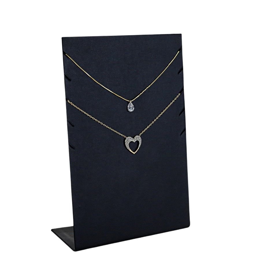 Expositor para Gargantilhas - 14,5x22,0 cm. Vinil Vinil Preto 