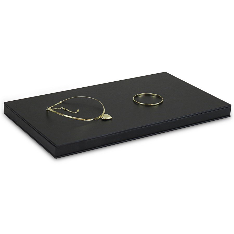 Base Expositora para Joias - 25x44x2,8 cm. Vinil Vinil Preto