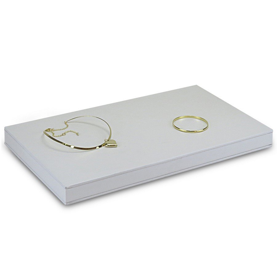 Base Expositora para Joias - 25x44x2,8 cm. Vinil Vinil Branco