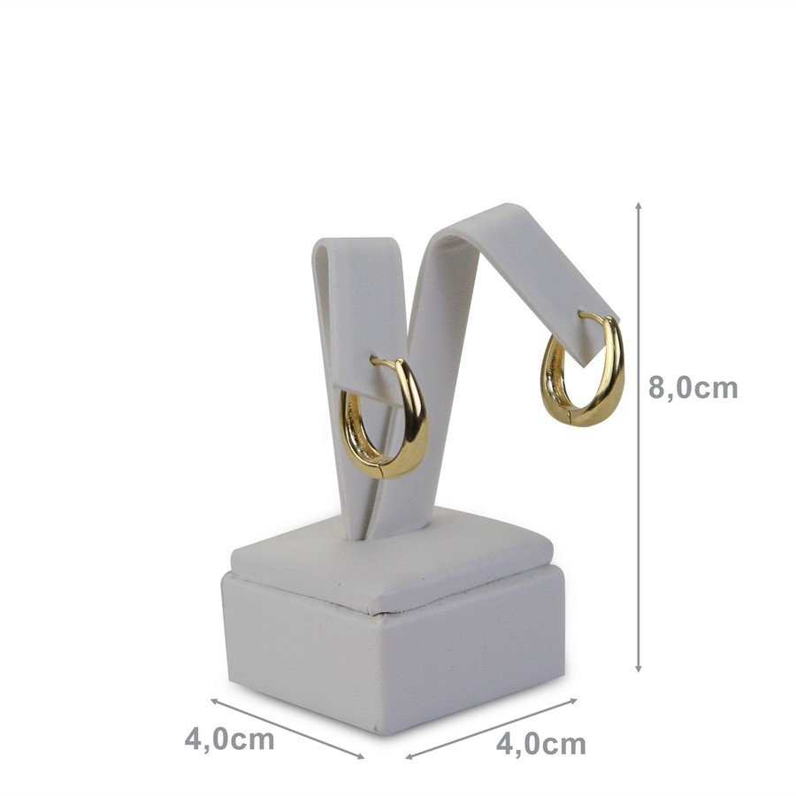 Expositor Médio para Brincos - 4x8 cm. Vinil Vinil Branco