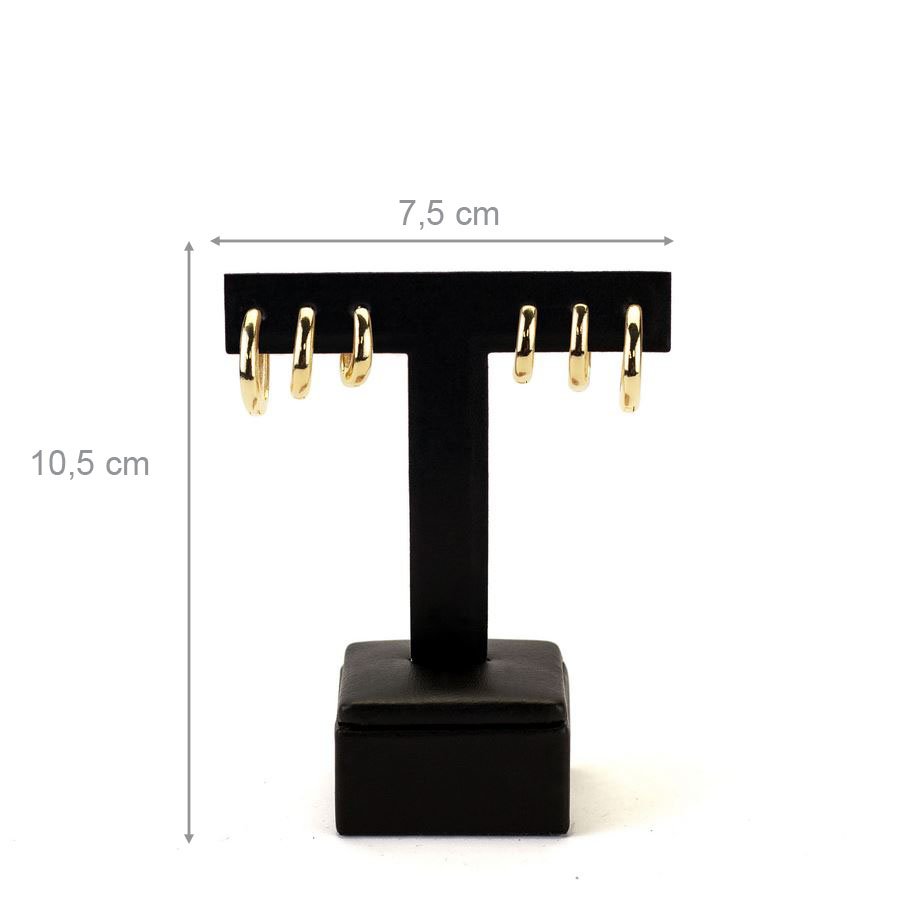 Expositor Brinco T 3 Furos Médio 7,5 x 10,5 cm Vinil Vinil Preto