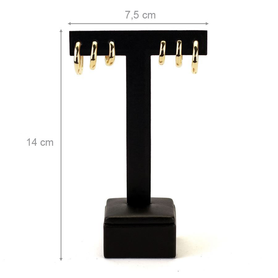 Expositor Brinco T 3 Furos Grande 7,5 x 14 cm Vinil Vinil Preto 