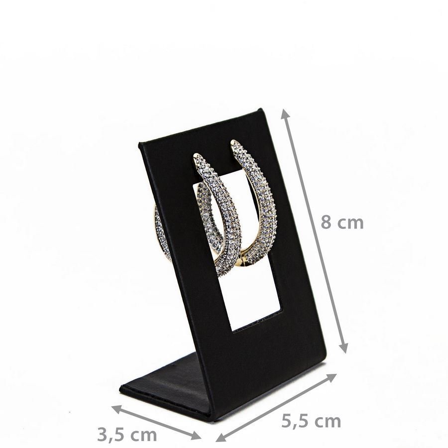 Expositor Brinco Vazado P 5,5x8,0x3,5 cm Vinil Vinil Preto