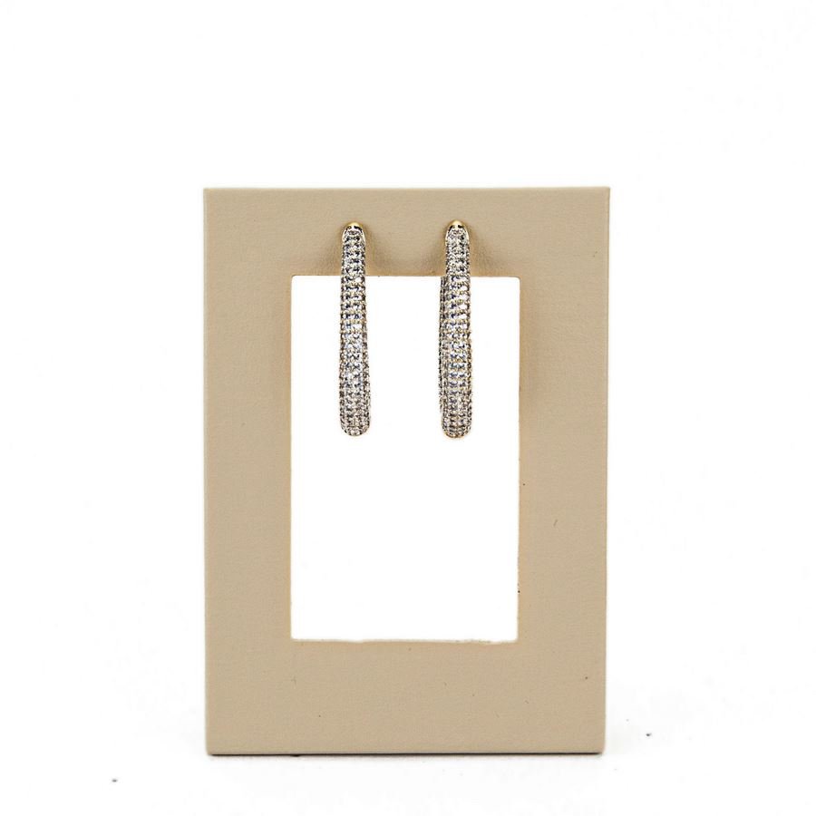 Expositor Médio Vazado para Brincos - 7x10 cm. Vinil Vinil Marfim