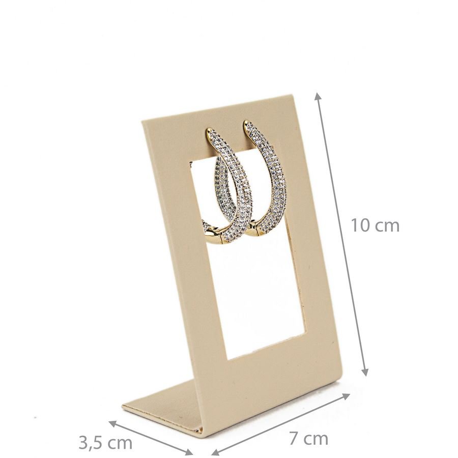 Expositor Médio Vazado para Brincos - 7x10 cm. Vinil Vinil Marfim