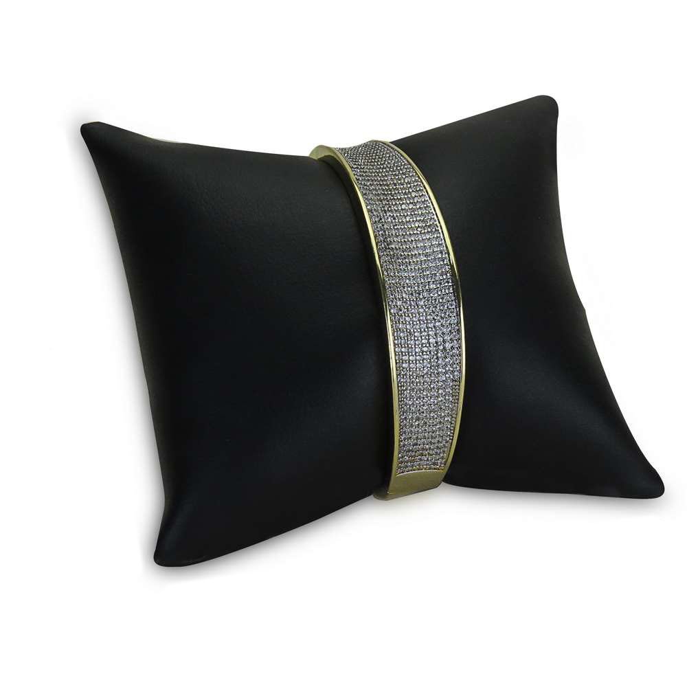 Almofada Expositora para Bracelete - 8,3x8,3x3,5 cm. Vinil Vinil Preto