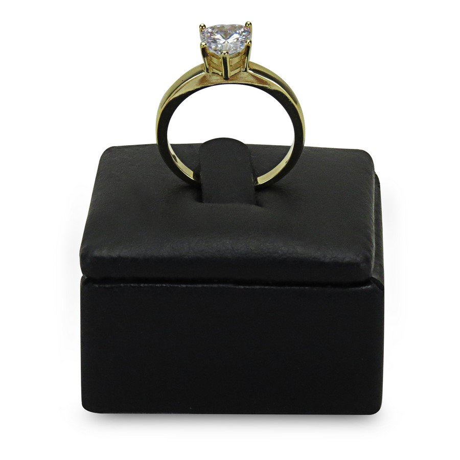 Expositor para Anel - 4x4x2,5 cm. Vinil Vinil Preto 