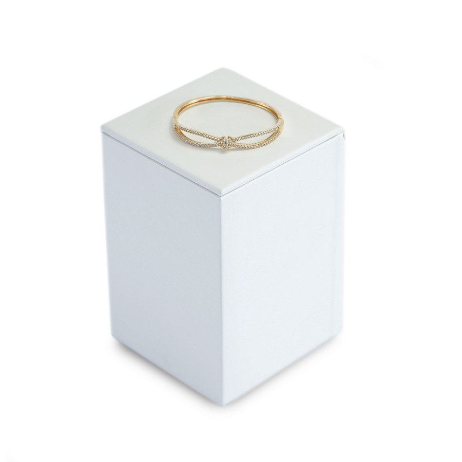 Expositor Base Retângulo 10x10x15 cm Vinil Vinil Branco