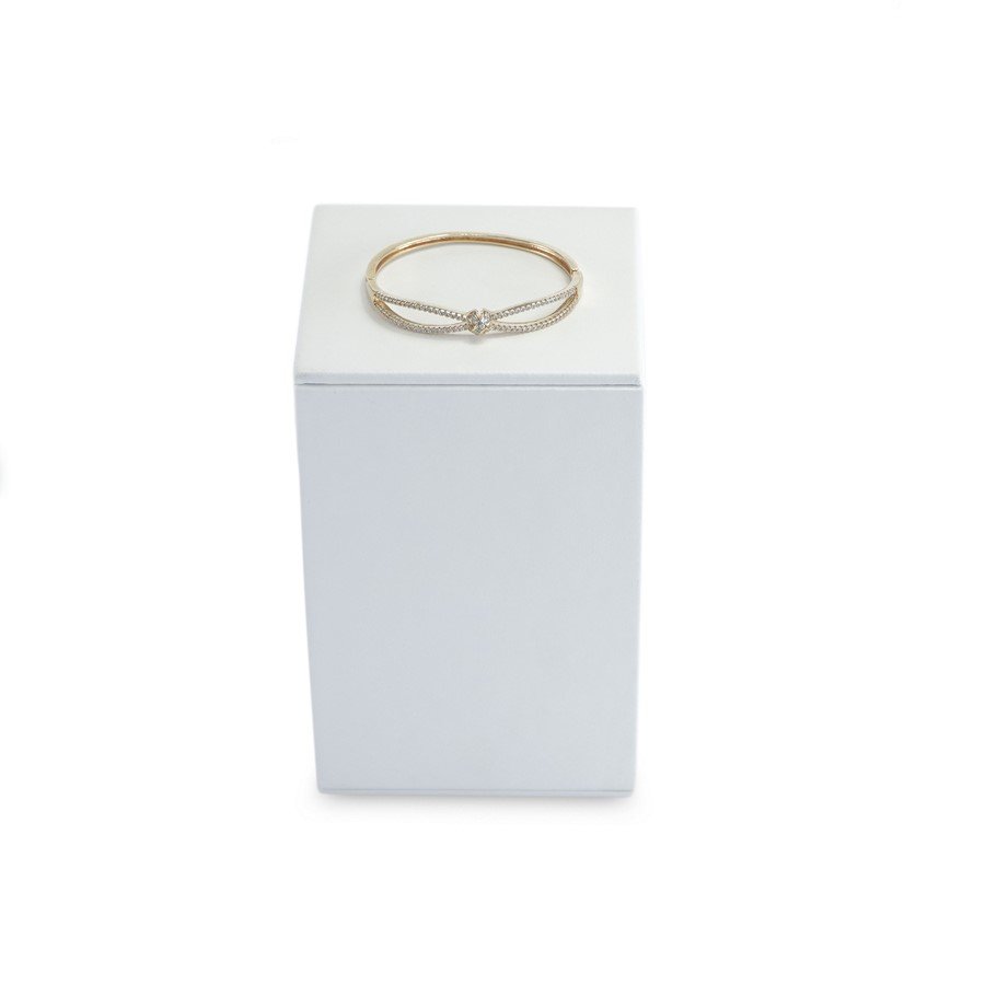 Expositor Base Retângulo 10x10x15 cm Vinil Vinil Branco
