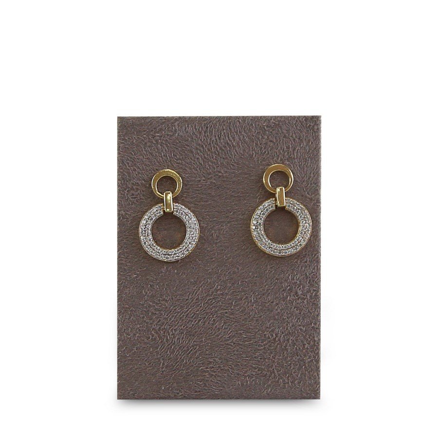 Expositor Pequeno Inclinado para Brincos - 4,5x6,5 cm. Suede Marrom