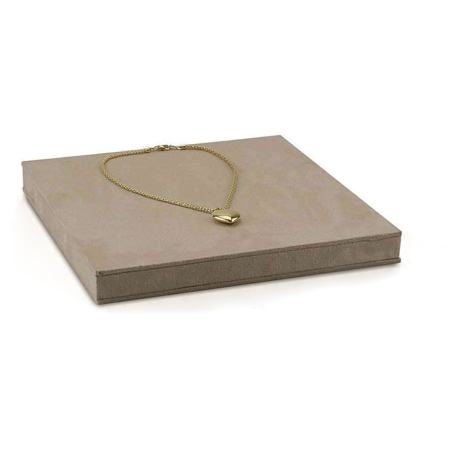 Base Expositora para Joias - 25x25x3 cm. Suede Bege