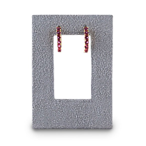 Expositor Brinco Vazado P 5,5x8,0 cm Suede Cinza