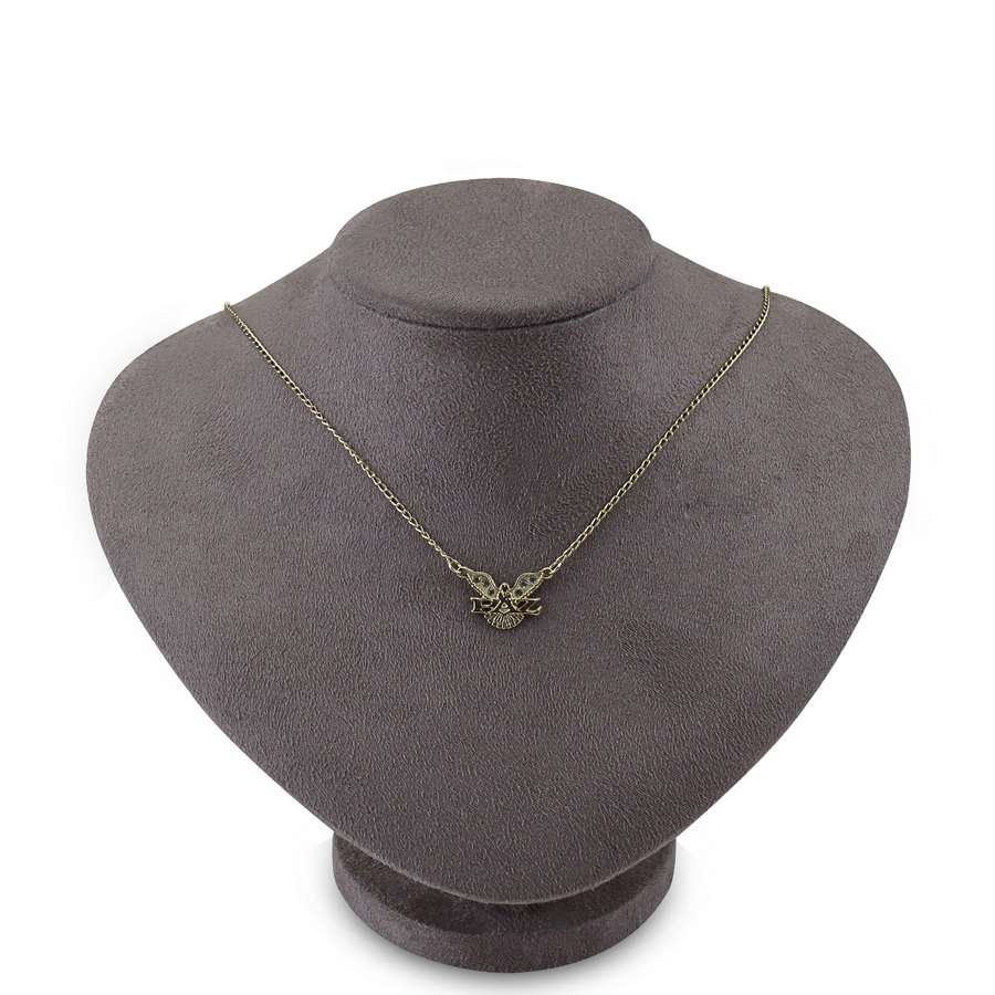 Busto Abajur - Médio 12x17,5x20cm Suede Marrom