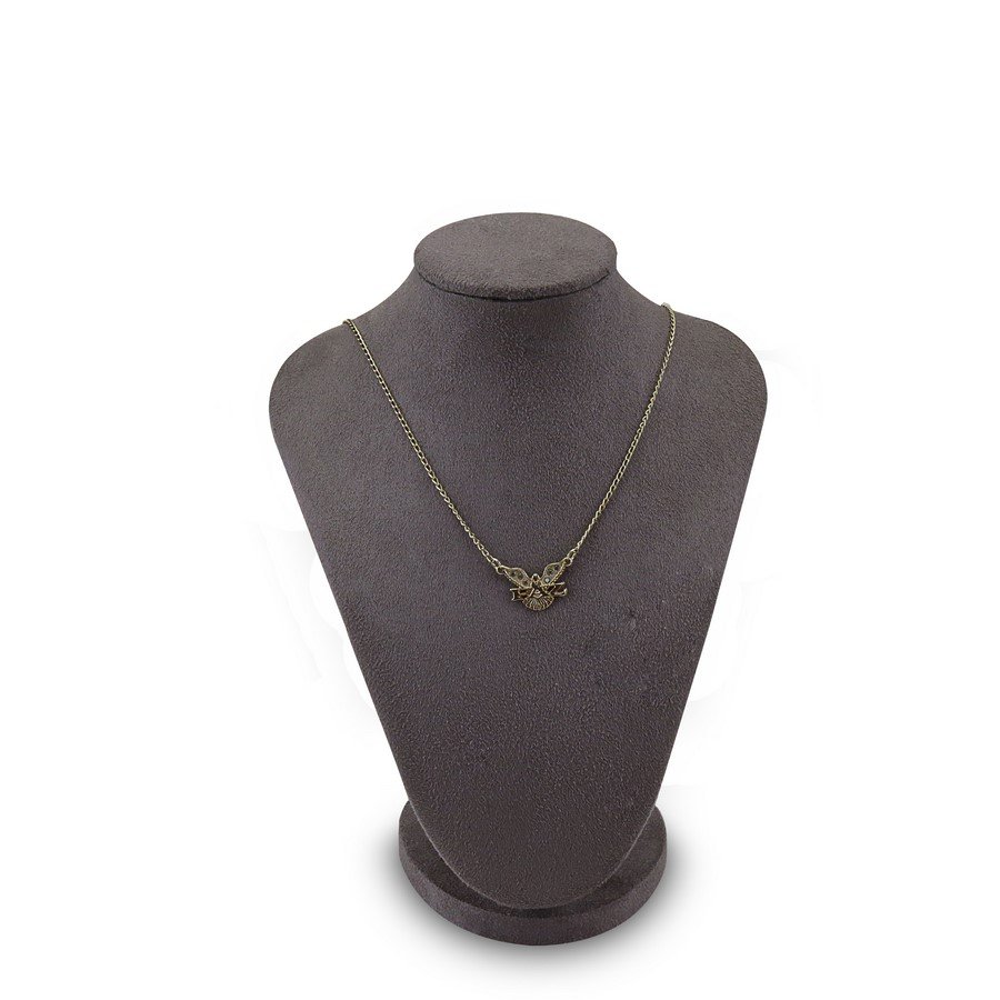 Busto Manequim Pequeno-12x20,5x15cm Suede Marrom