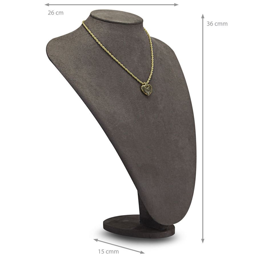 Busto Manequim GG Suede Marrom