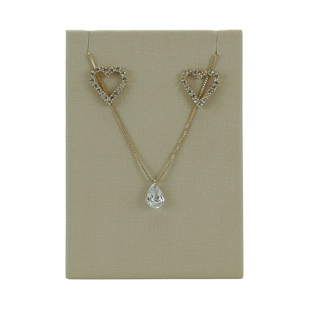 Expositor Para Conjunto de Brinco e Gargantilha -7x3,8x10cm Dunny Champagne