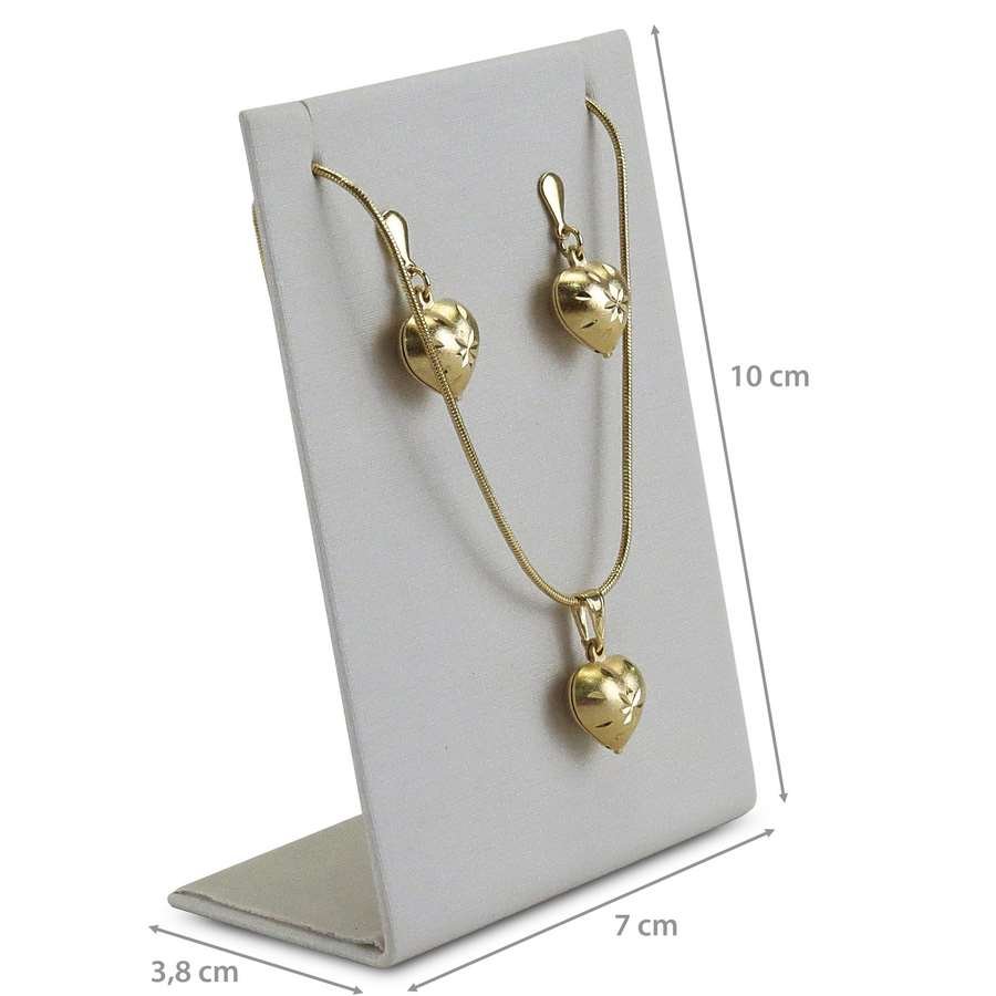 Expositor Para Conjunto de Brinco e Gargantilha -7x3,8x10cm Dunny Off White