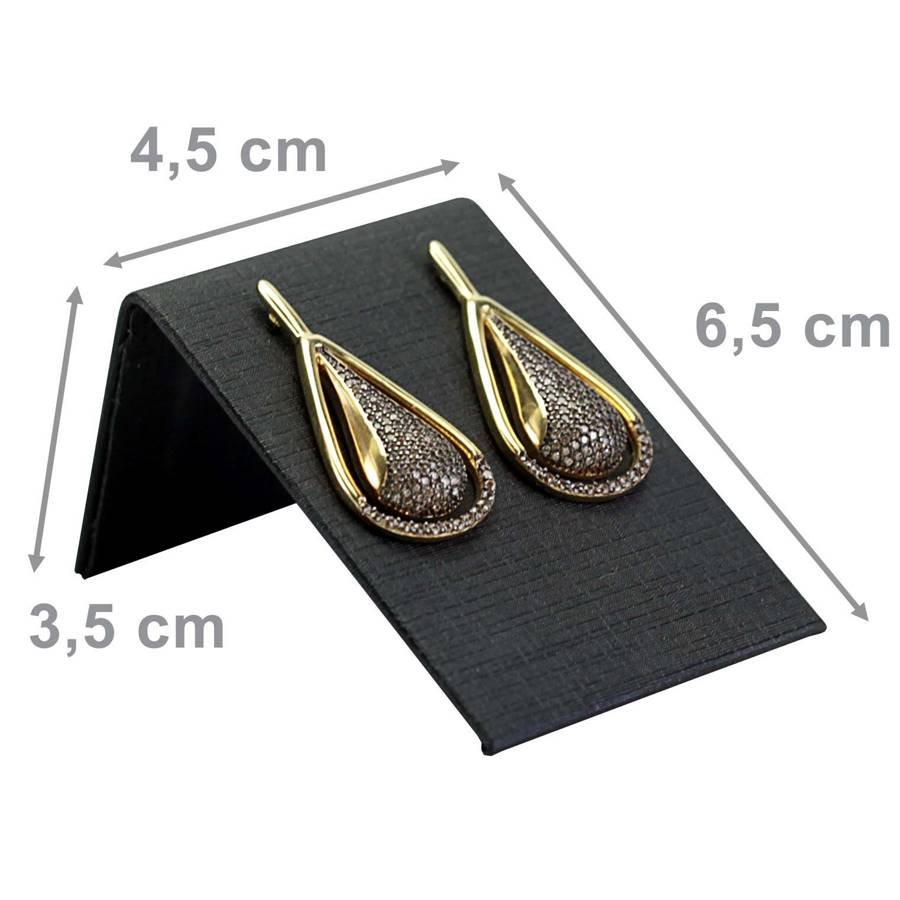 Expositor Inclinado Para Brinco - Pequeno-4,5x3,5x6,5cm Dunny Preto