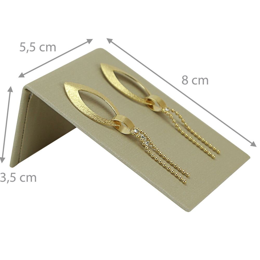 Expositor Inclinado Para Brinco - Médio 5,5x3,5x8cm Dunny Champagne