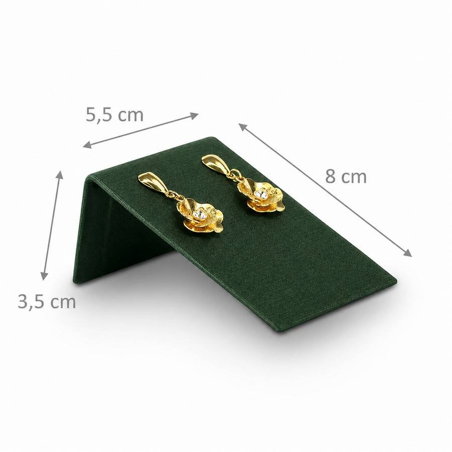 Expositor Inclinado Para Brinco - Médio 5,5x3,5x8cm Dunny Verde